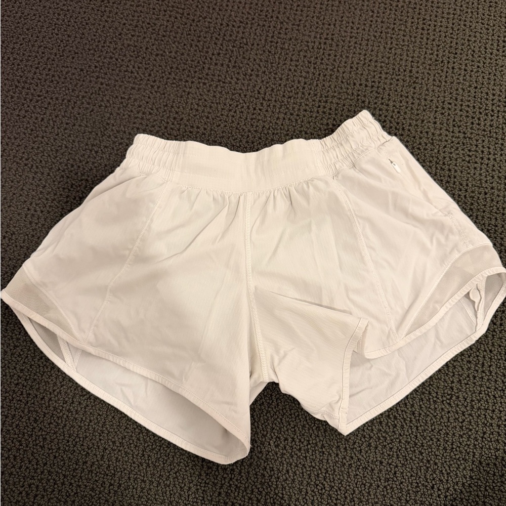 White lululemon Hotty hot shorts. Size 4.